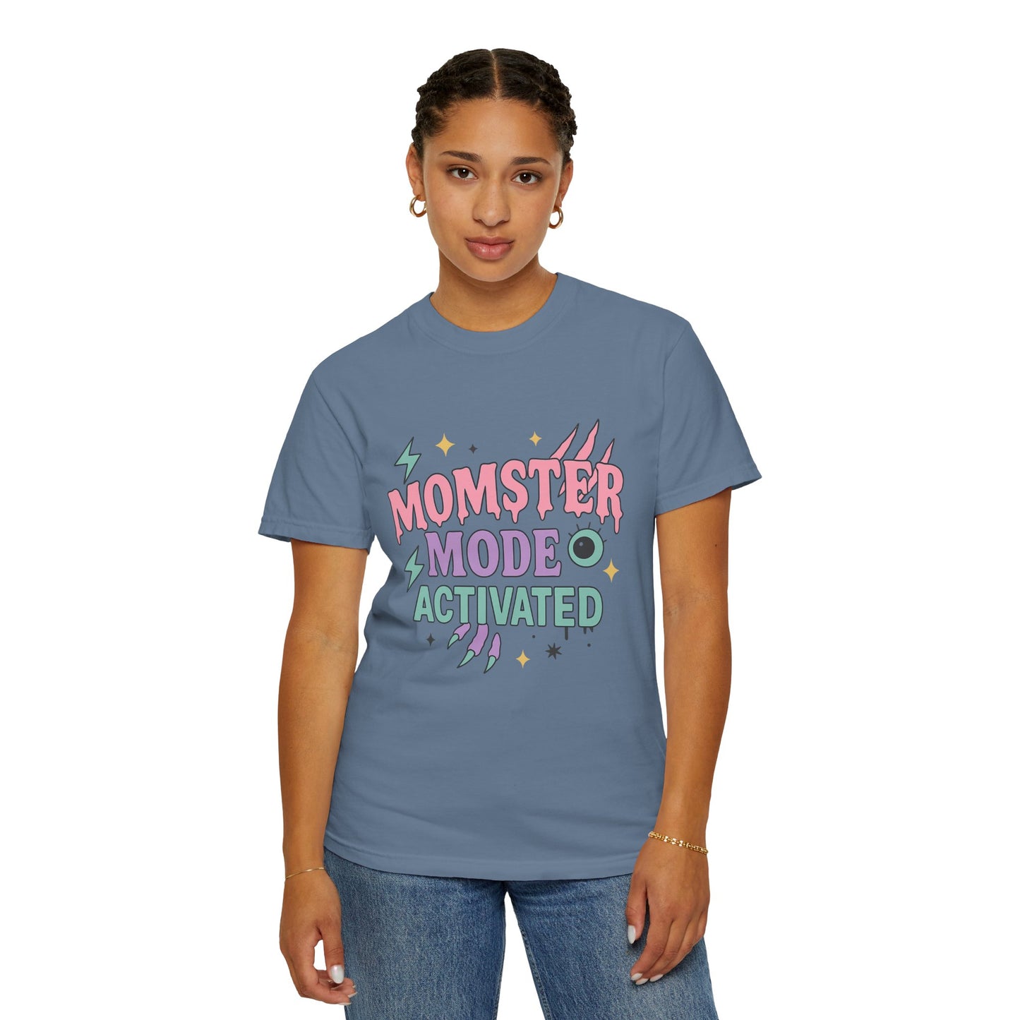 Momster Mode Activated Comfort Colors T-Shirt, Funny Mom Tee, Gift for Moms, Unisex Graphic Shirt, Parenting Humor Apparel