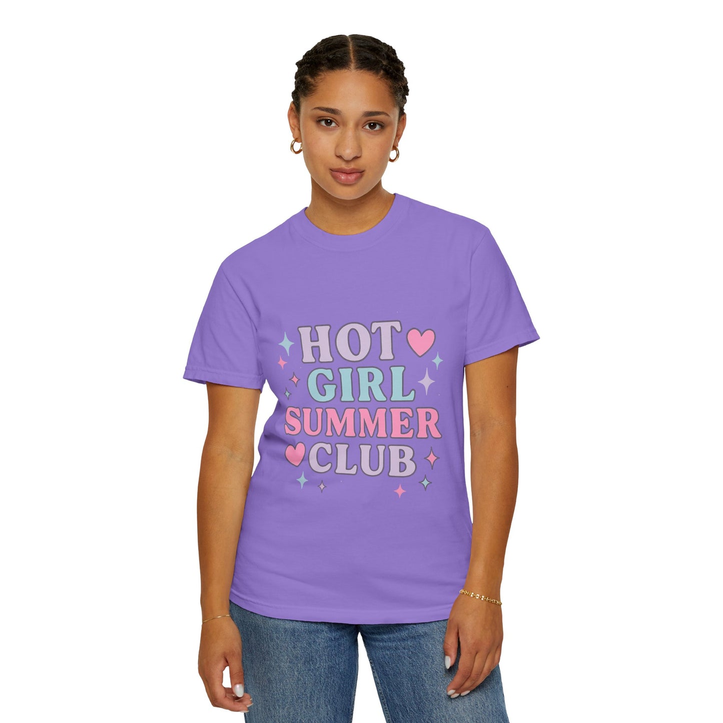 Hot Girl Summer Club Comfort Colors T-Shirt, Trendy Summer Tee, Unisex Graphic Shirt, Vibe T-Shirt, Summer Fashion, Casual Outfit, Fun Gift