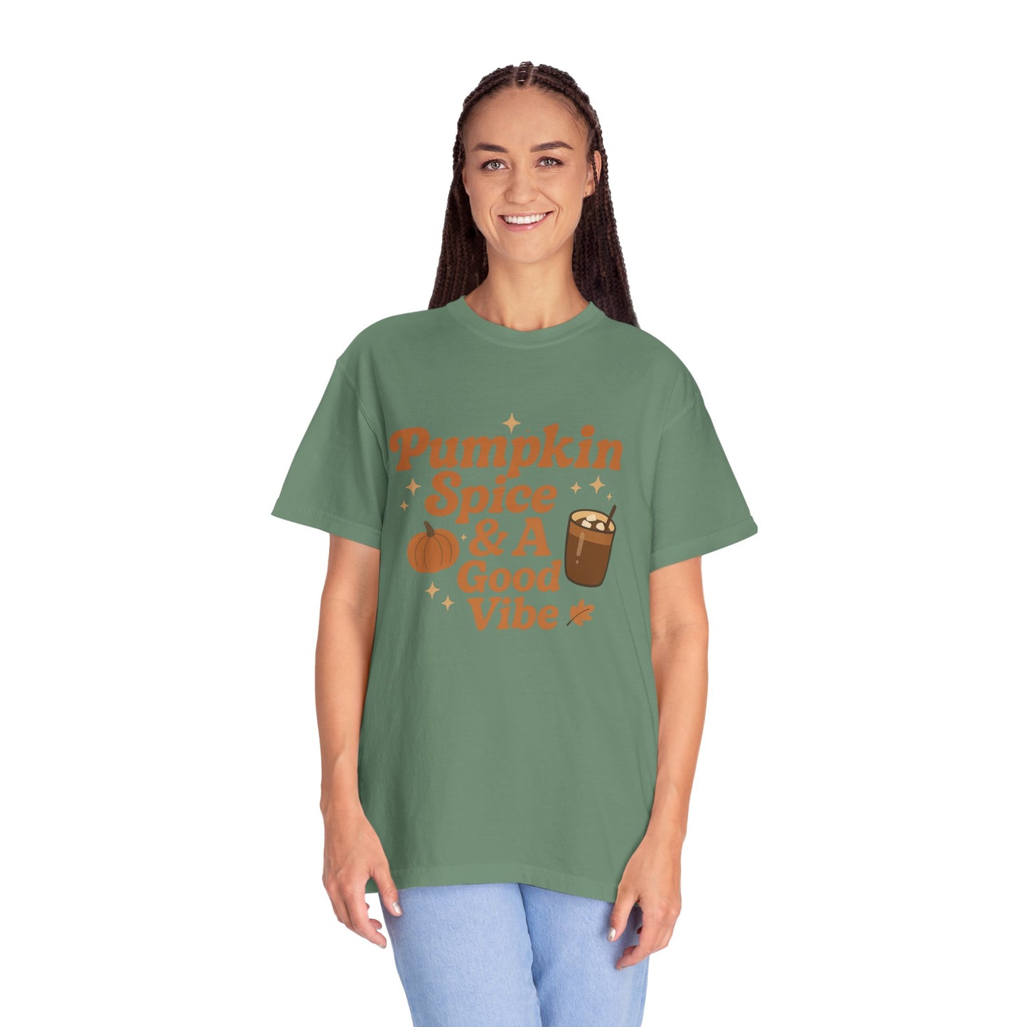 Pumpkin Spice Vibes Comfort Colors T-Shirt, Fall Fashion Tee, Unisex Autumn Shirt, Halloween Party Outfit, Cozy Casual Wear