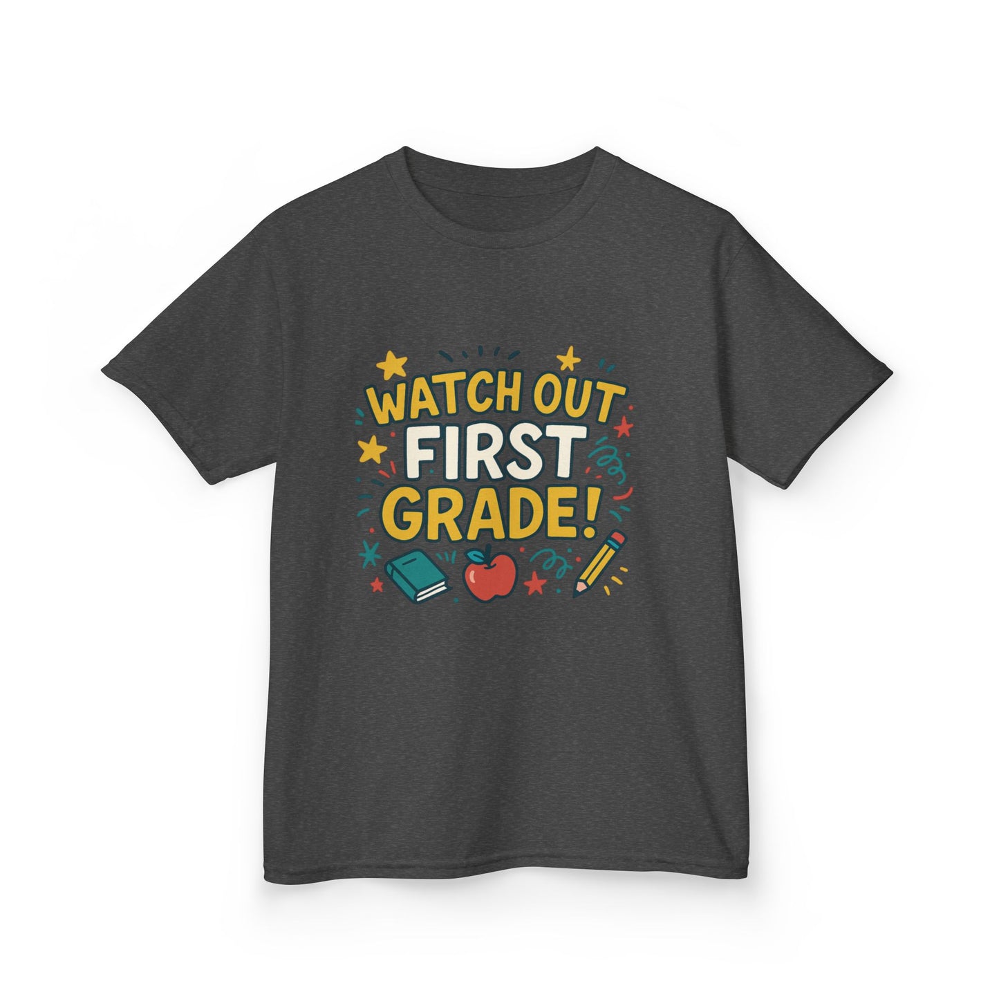 Kids First Grade Tee, Fun Kids Shirt, Back to School Tee, Motivational Kids T-Shirt, Gift for Young Students, Classroom Apparel