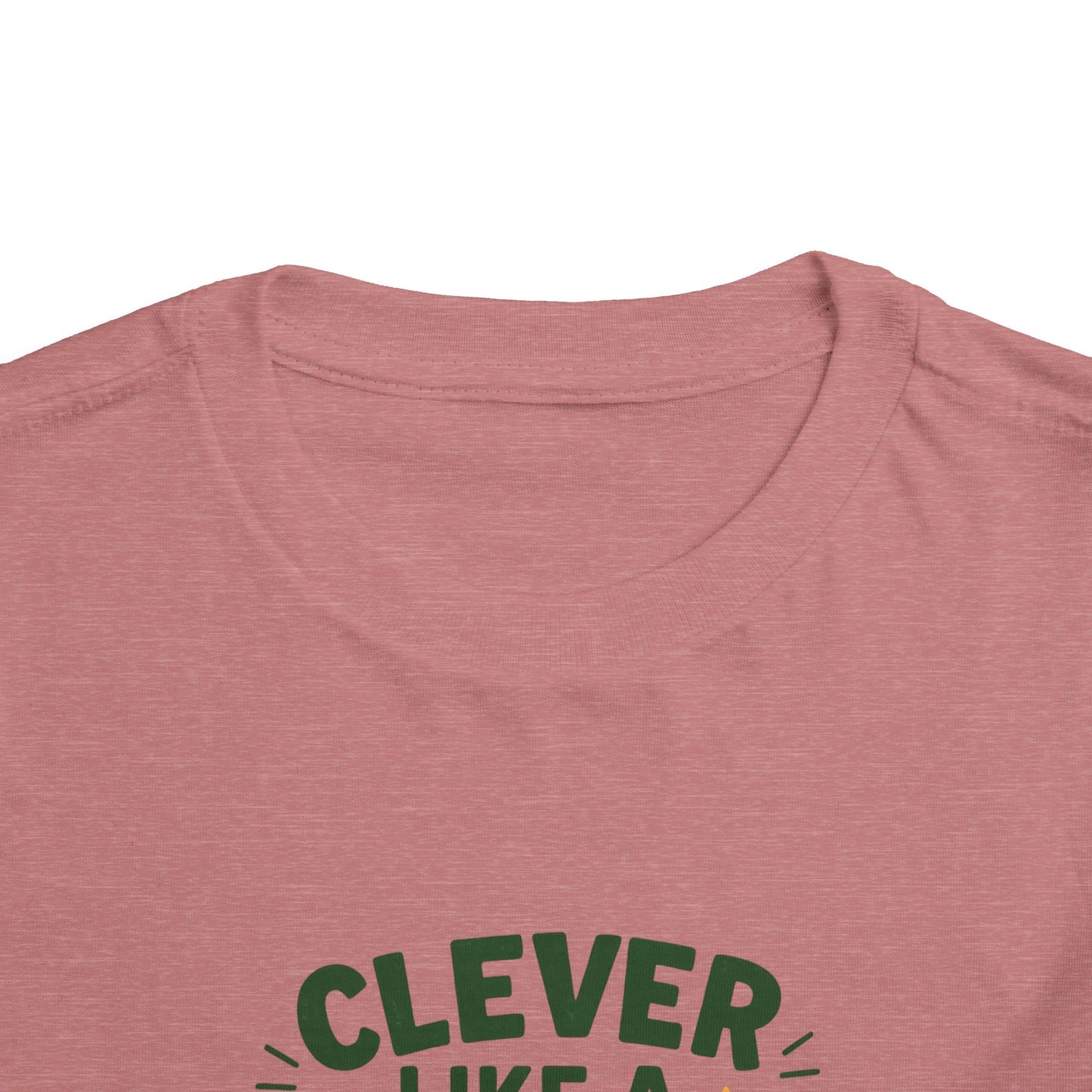 Clever Like A Fox Toddler Tee, Cute Kids T-Shirt, Back To School Shirt, Gift for Child, Toddler Apparel, Fun Graphic Tee