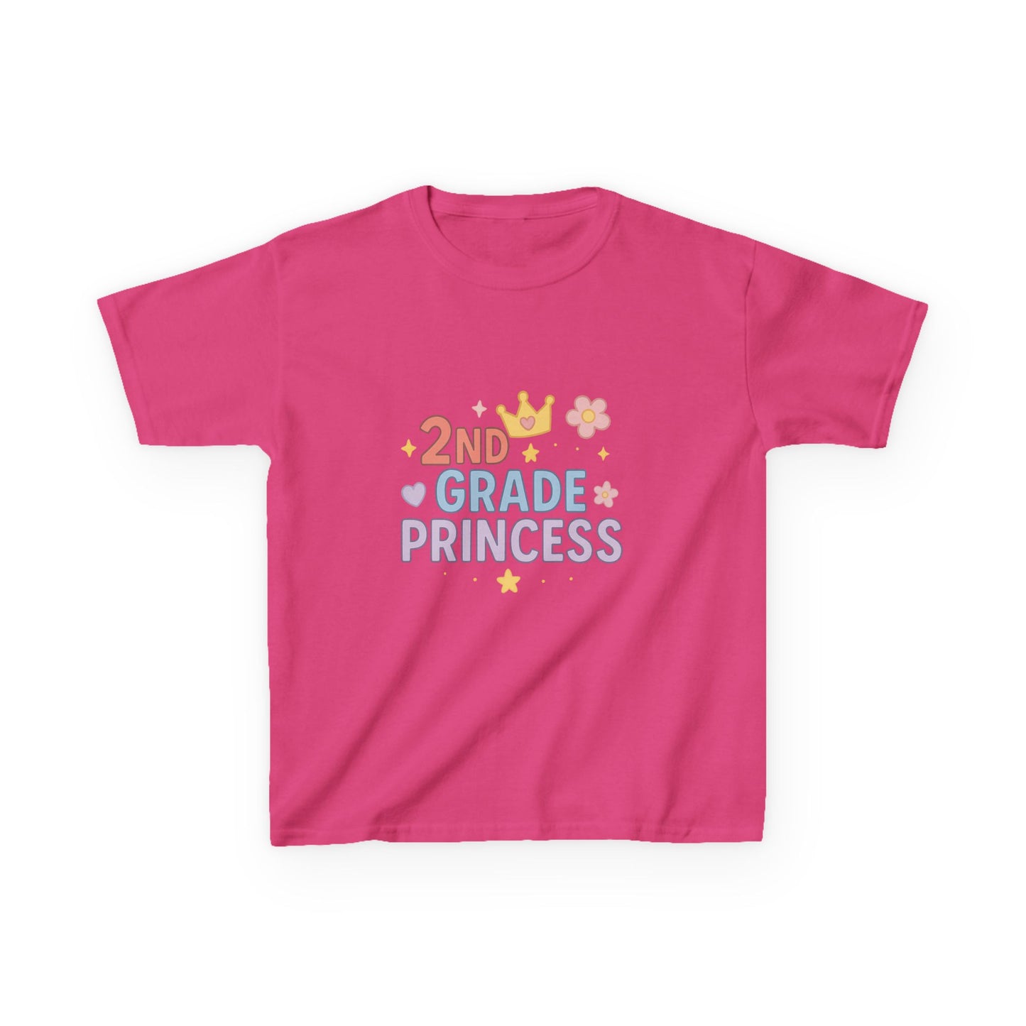 Kids 2nd Grade Princess Tee - Cute Cotton Kids T-Shirt, Birthday Gift, Back to School, Princess Lover Gift, Funny Kids T-Shirt
