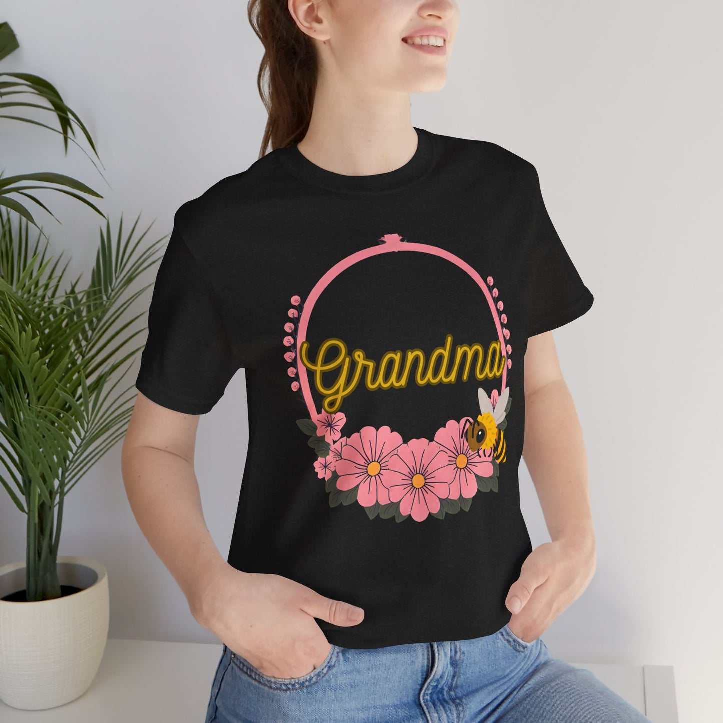 Grandma Floral Bee Shirt