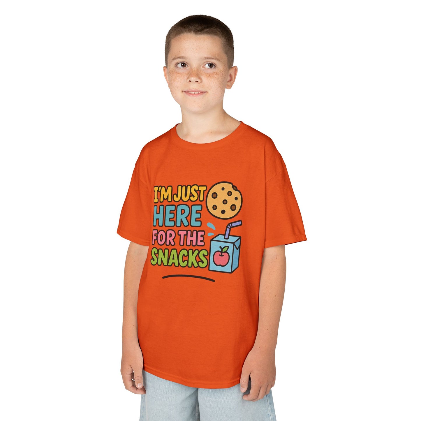 Kids Snack Time Tee - Fun Kids T-Shirt, Cute Cotton Tee, Snack Lover Gift, Funny Kids Apparel, Birthday Gift for Kids