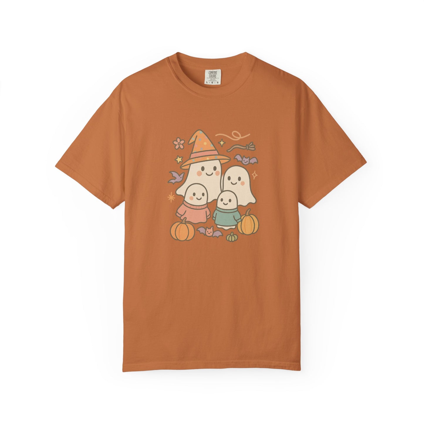 Adorable Halloween Ghost Family Comfort Colors T-Shirt, Cute Fall Tee, Halloween Costume, Unisex Gift, Spooky Season Fun
