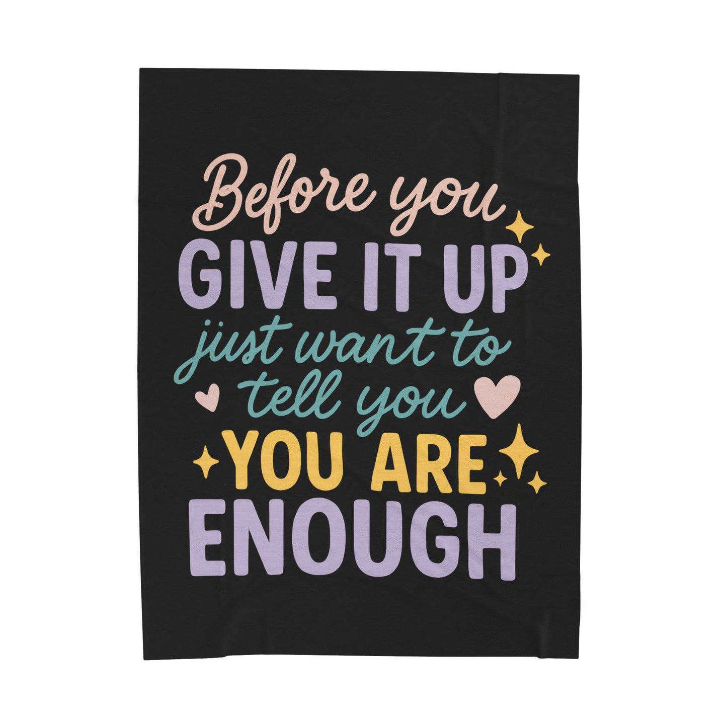 Inspirational Velveteen Plush Blanket - Cozy Collection, Motivational Gift, Home Decor, Encouragement, Self-Love, Affirmation