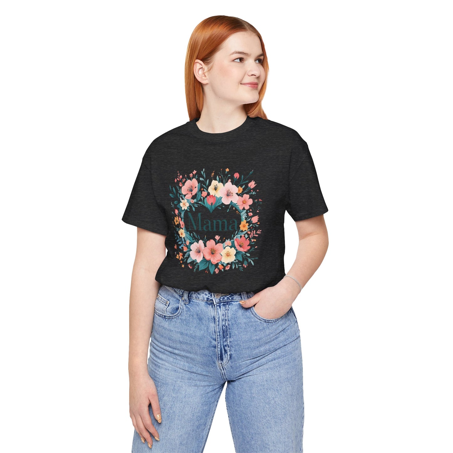 Floral Mama Tee - Perfect Gift for Moms, Mothers Day Shirt, Casual Wear, Birthday Surprise, Family Gathering
