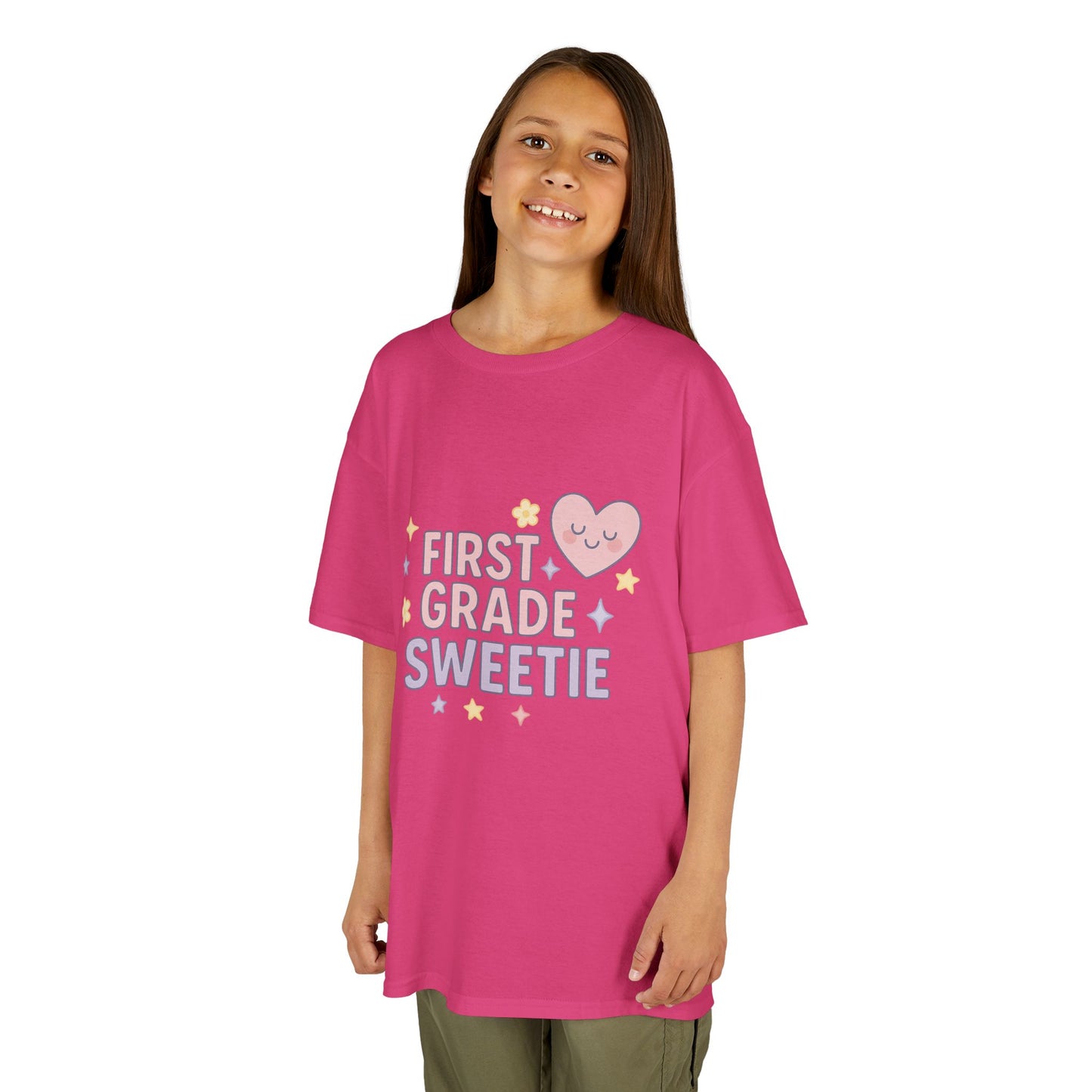 First Grade Sweetie Kids Tee - Cute Youth Cotton Shirt, Back to School Outfit, Children’s Gift, Birthday Gift, Classroom Apparel