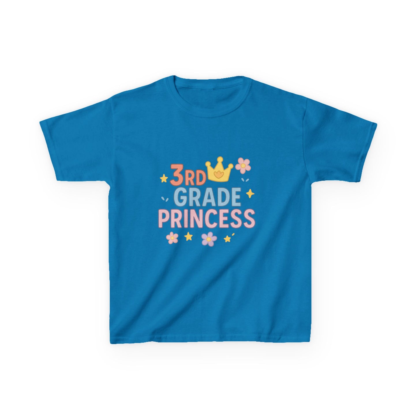 3rd Grade Princess Tee - Cute Kids Heavy Cotton Shirt, Birthday Gift, School Outfit, Toddler Apparel, Princess Theme