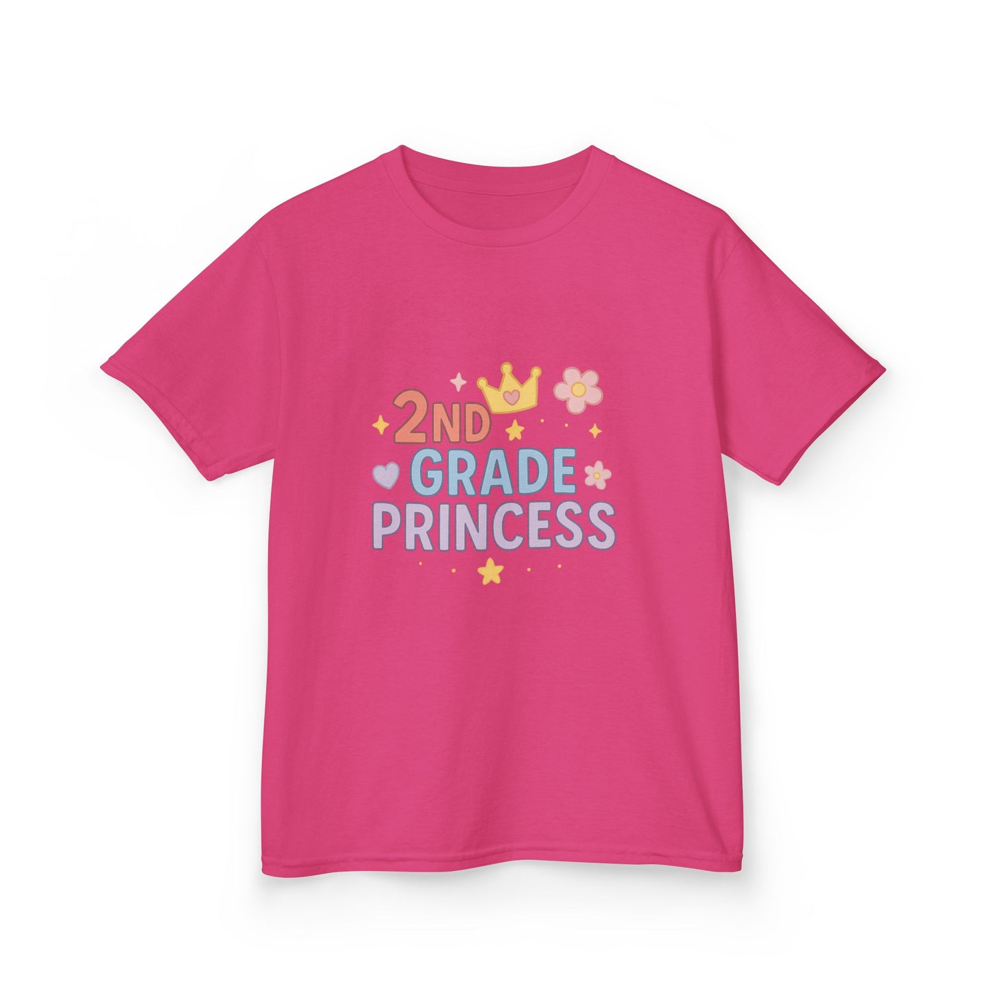 Kids 2nd Grade Princess Tee - Cute Cotton Kids T-Shirt, Birthday Gift, Back to School, Princess Lover Gift, Funny Kids T-Shirt