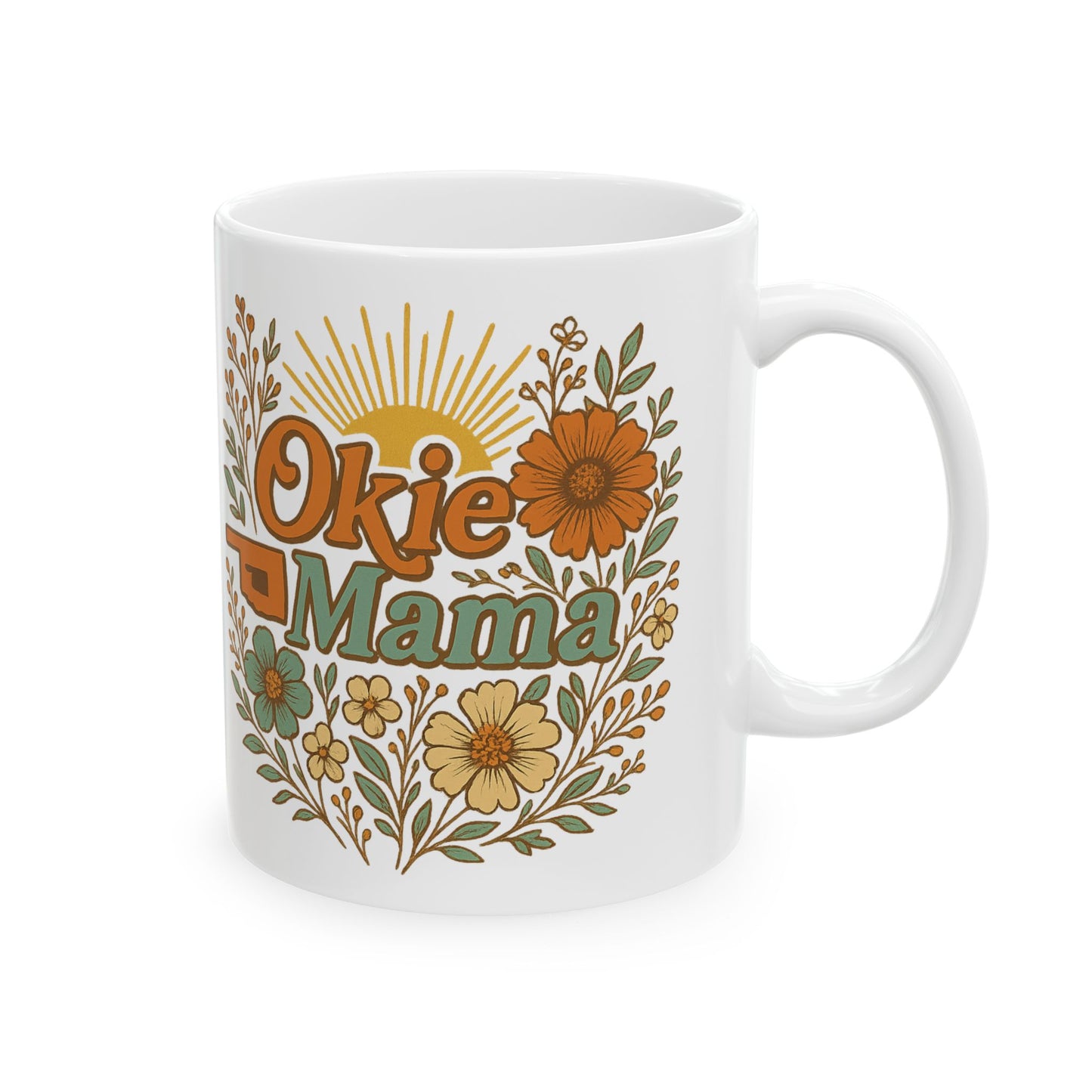 Floral Mother's Day Ceramic Mug | Gift for Mom | Coffee Cup | Tea Lover | 11oz & 15oz | Unique Home Decor | Present for Her
