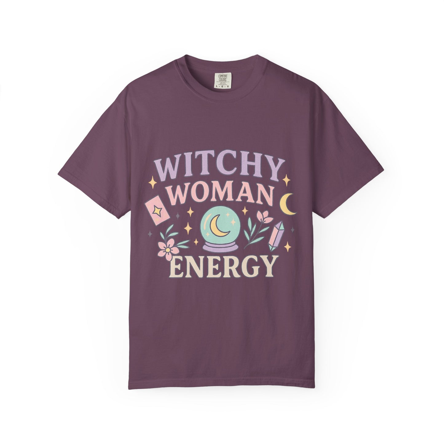 Witchy Woman Energy Comfort Colors T-Shirt | Boho Style Tee, Gift for Her, Astrology Shirt, Eco-Friendly Top, Casual Wear