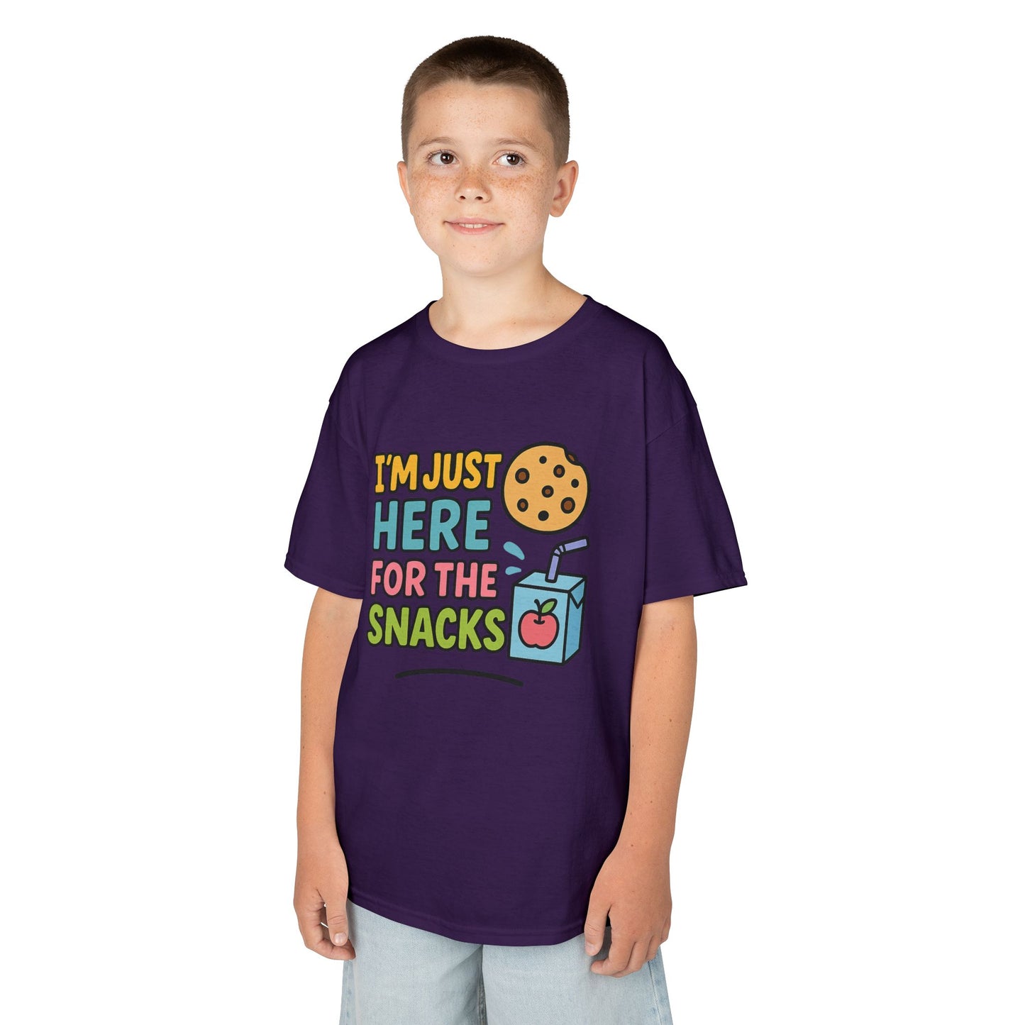 Kids Snack Time Tee - Fun Kids T-Shirt, Cute Cotton Tee, Snack Lover Gift, Funny Kids Apparel, Birthday Gift for Kids