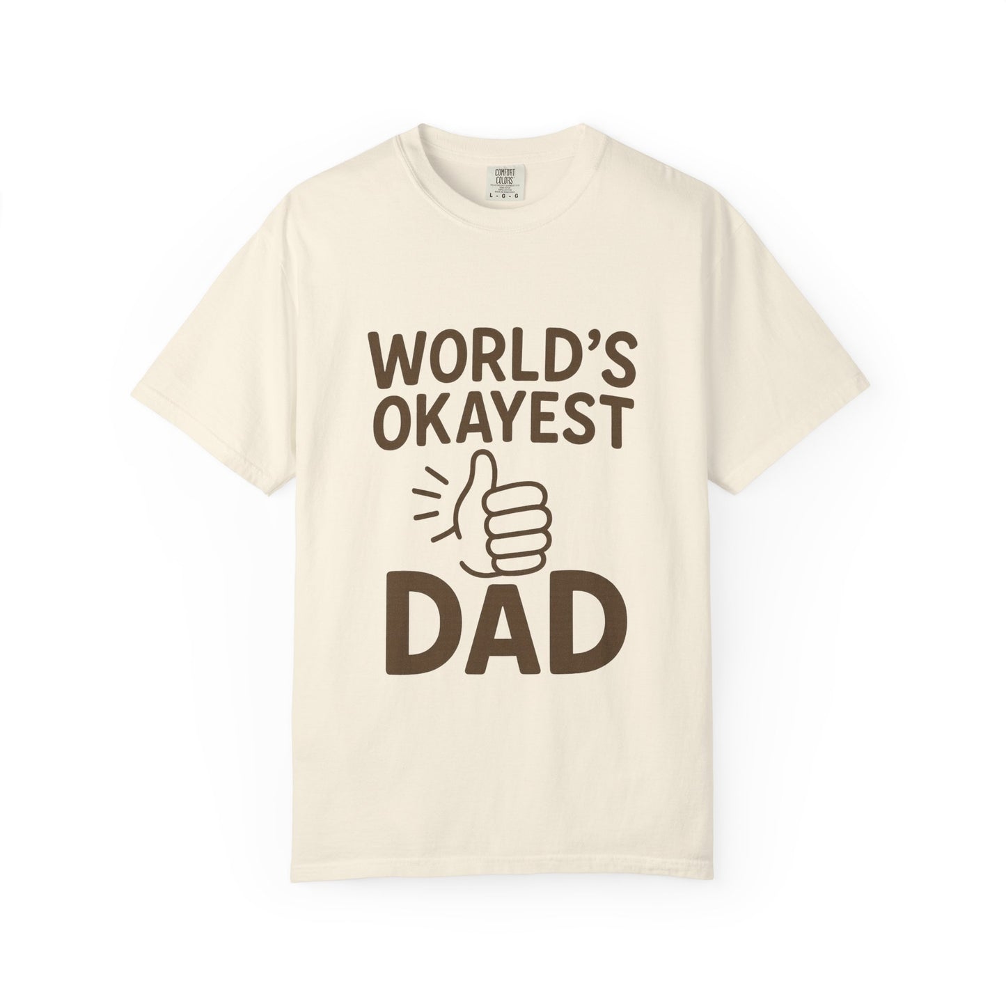 World's Okayest Dad Unisex T-shirt - Funny Gift for Father's Day, Casual Wear, Dad Humor, Great for Birthdays, Dad's Night Out