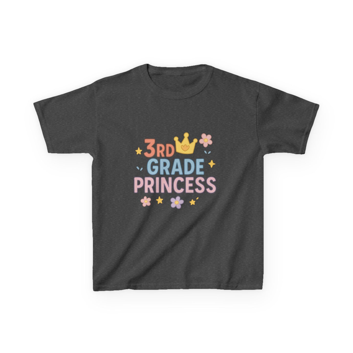 3rd Grade Princess Tee - Cute Kids Heavy Cotton Shirt, Birthday Gift, School Outfit, Toddler Apparel, Princess Theme
