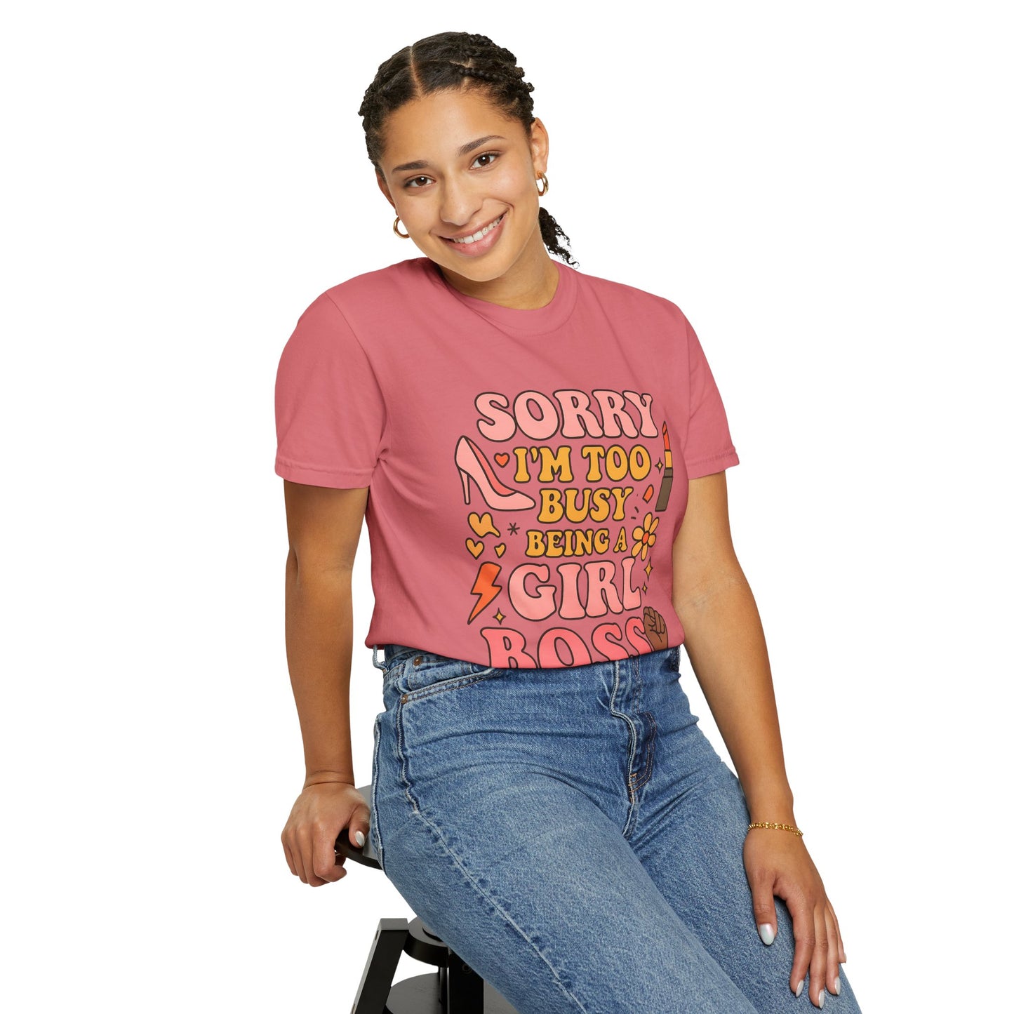 Empowering Girl Boss Comfort Colors T-Shirt, Unisex Motivational Tee, Cute Gift for Her, Boss Babe Apparel, Women's Empowerment Shirt