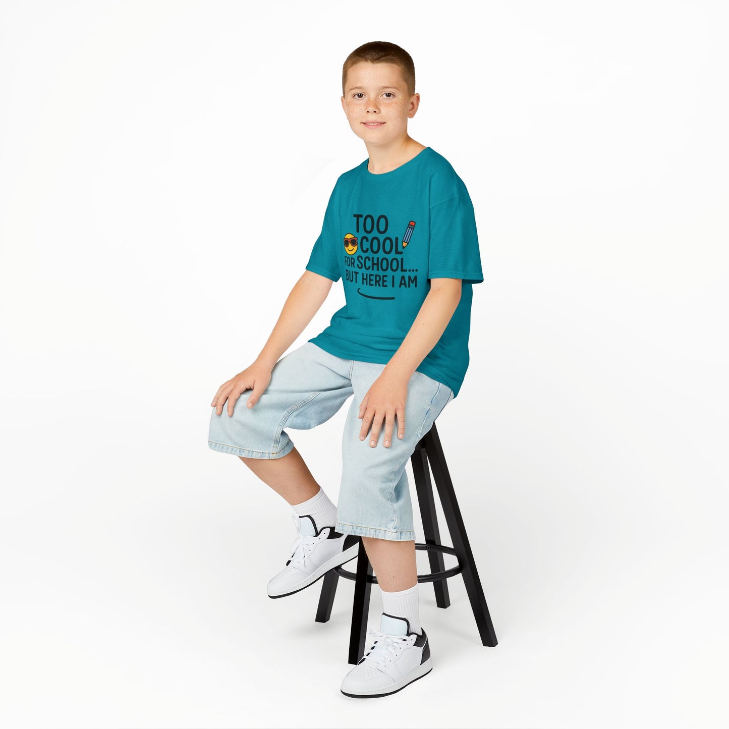 Kids Fun Tee: 'Too Cool for School' Graphic Shirt, Kids Tops, Back to School Wear, Birthday Gift, Casual Apparel