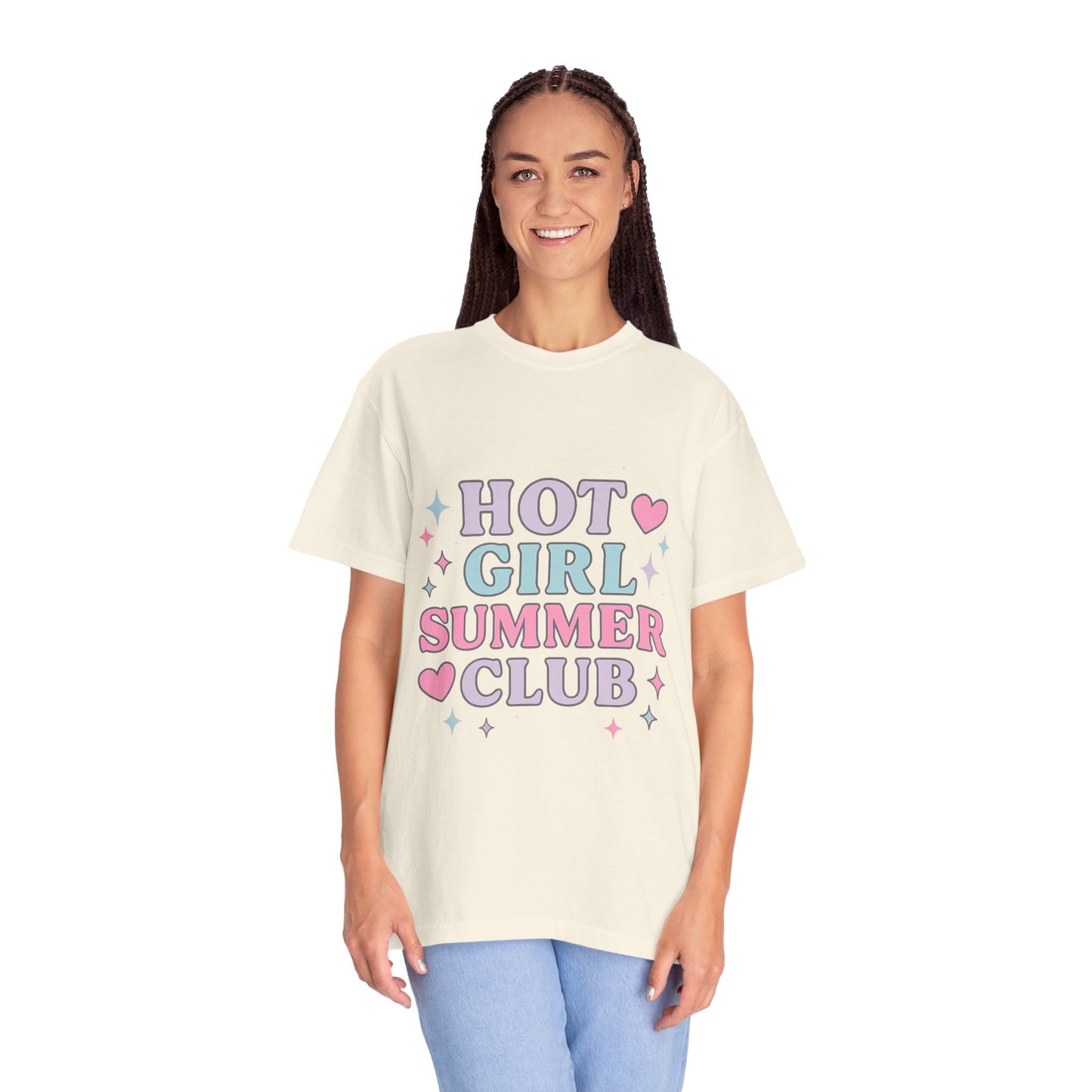 Hot Girl Summer Club Comfort Colors T-Shirt, Trendy Summer Tee, Unisex Graphic Shirt, Vibe T-Shirt, Summer Fashion, Casual Outfit, Fun Gift