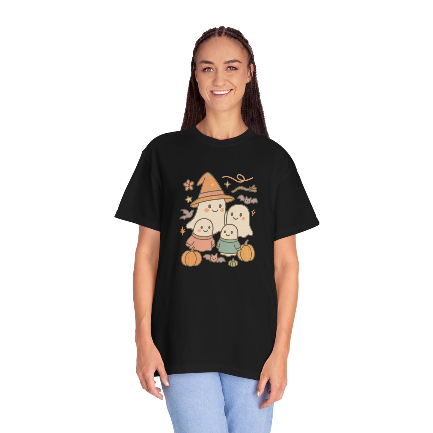 Adorable Halloween Ghost Family Comfort Colors T-Shirt, Cute Fall Tee, Halloween Costume, Unisex Gift, Spooky Season Fun