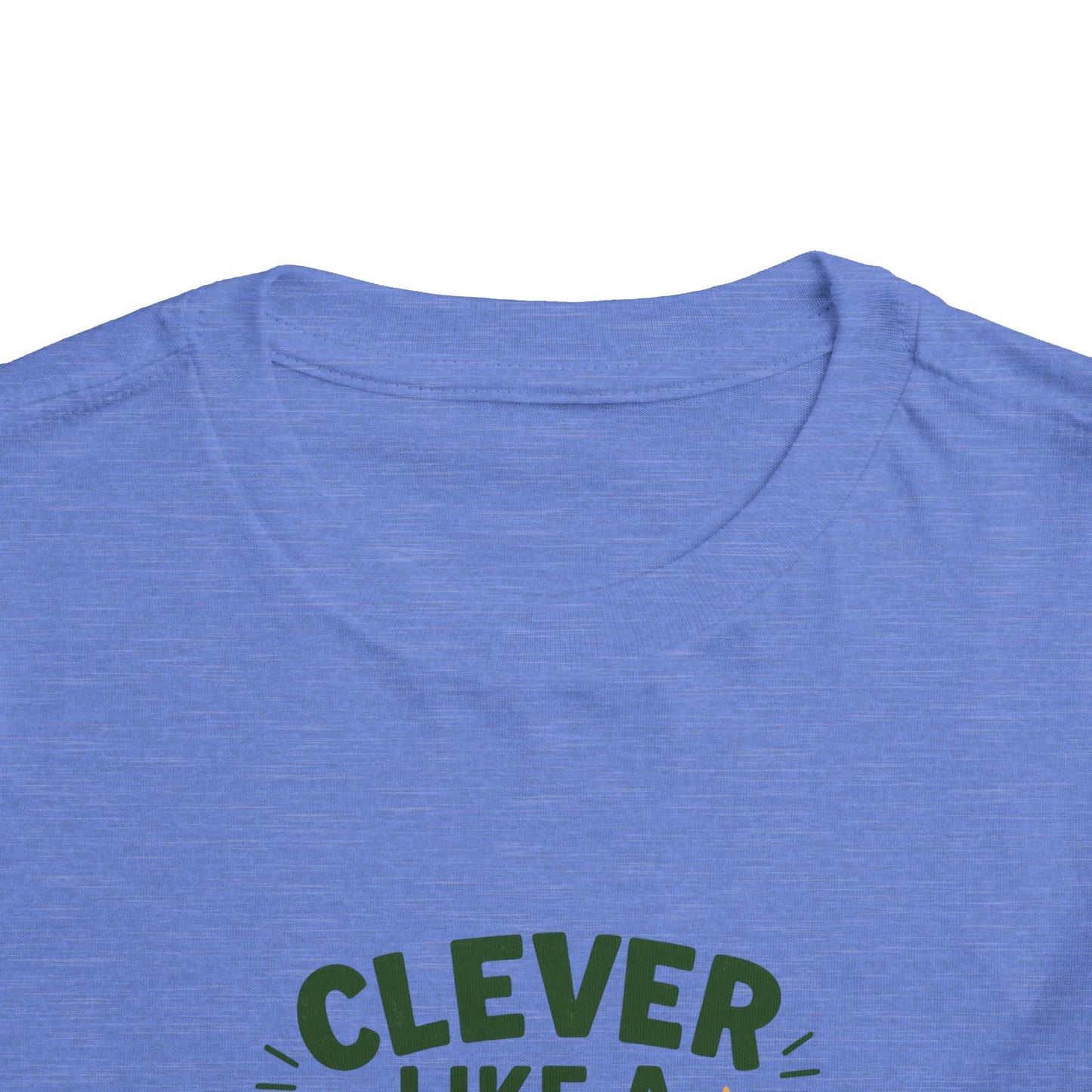 Clever Like A Fox Toddler Tee, Cute Kids T-Shirt, Back To School Shirt, Gift for Child, Toddler Apparel, Fun Graphic Tee