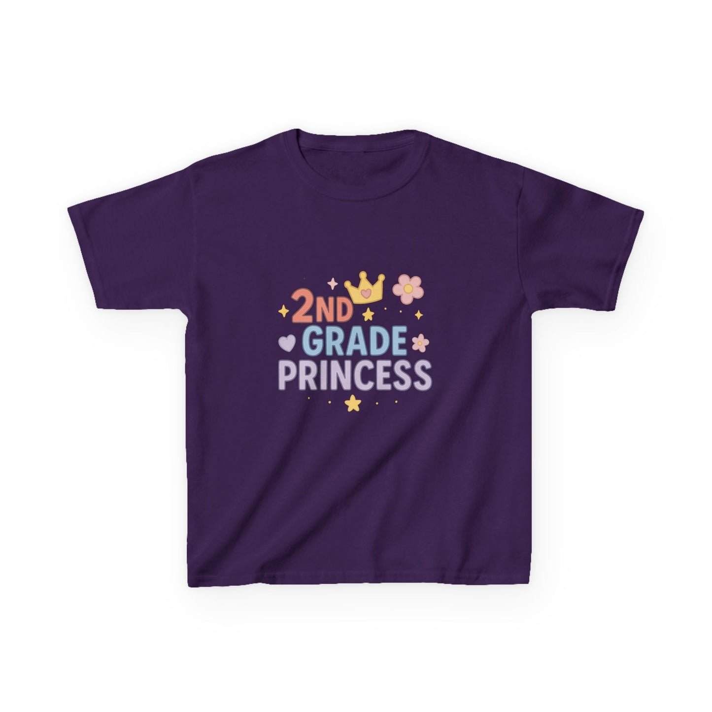 Kids 2nd Grade Princess Tee - Cute Cotton Kids T-Shirt, Birthday Gift, Back to School, Princess Lover Gift, Funny Kids T-Shirt
