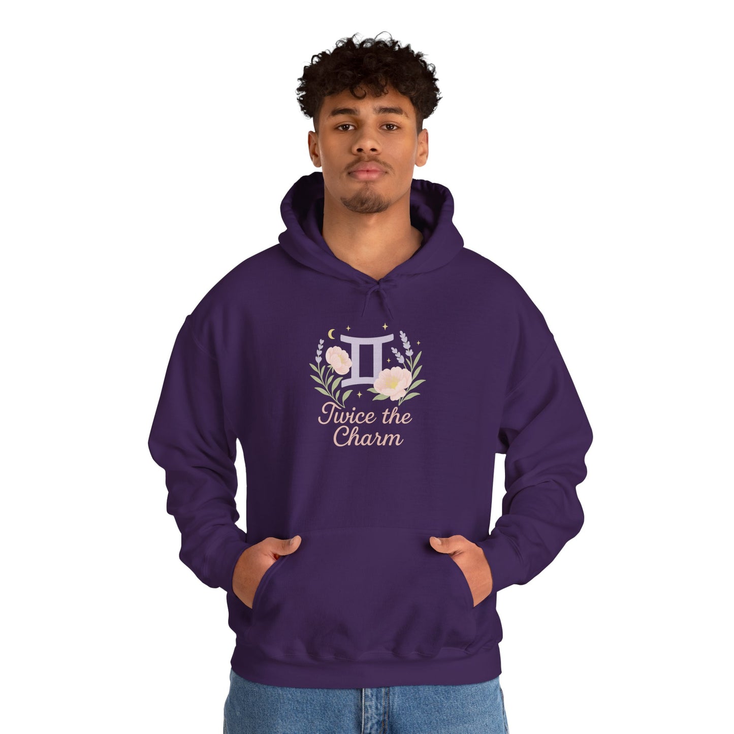 Gemini Zodiac Unisex Hoodie - Geminis Have Twice the Charm, Zodiac Sweatshirt, Astrology Gift, Horoscope Clothing, Star Sign Apparel, Zodiac