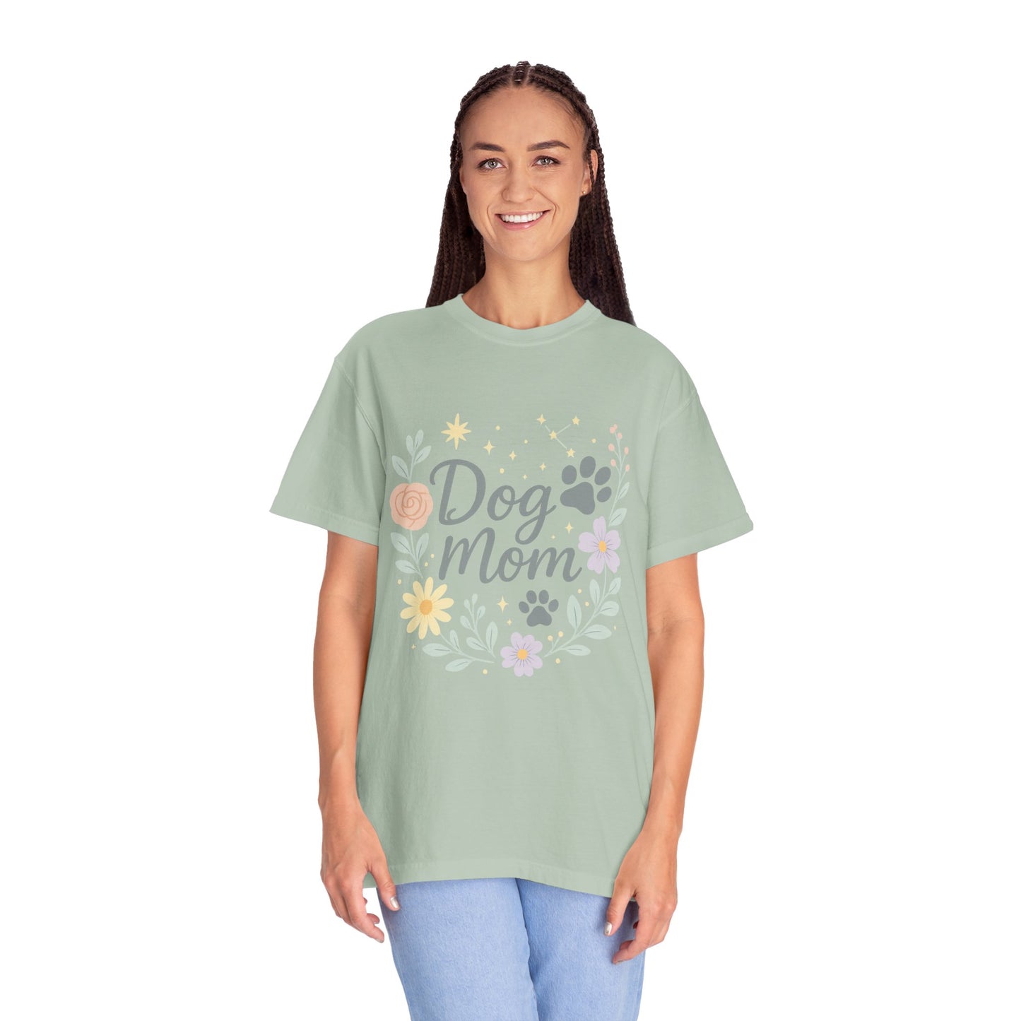 Dog Mom Flower Unisex T-shirt | Cute Pet Lover Tee | Gift for Dog Owners | Animal Lover Apparel | Mother's Day T-shirt