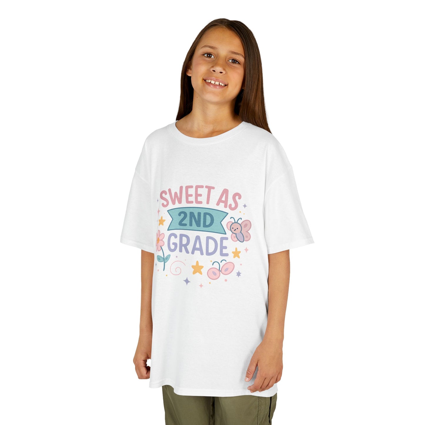 Sweet as 2nd Grade Kids Tee, Cute Kids T-Shirt, Back to School Shirt, Butterfly Design, Kids Gift, Spring Outfit, Children's Apparel