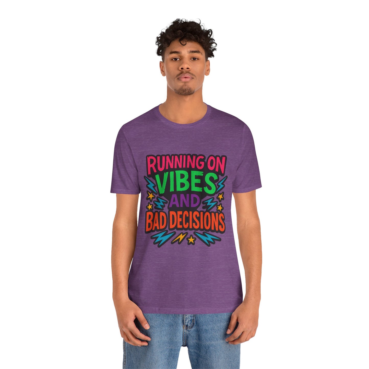 Vibes & Decisions Tee, Unisex Graphic T-Shirt, Trendy Casual Wear, Gift for Friends, Summer Style, Fun Tee for Parties