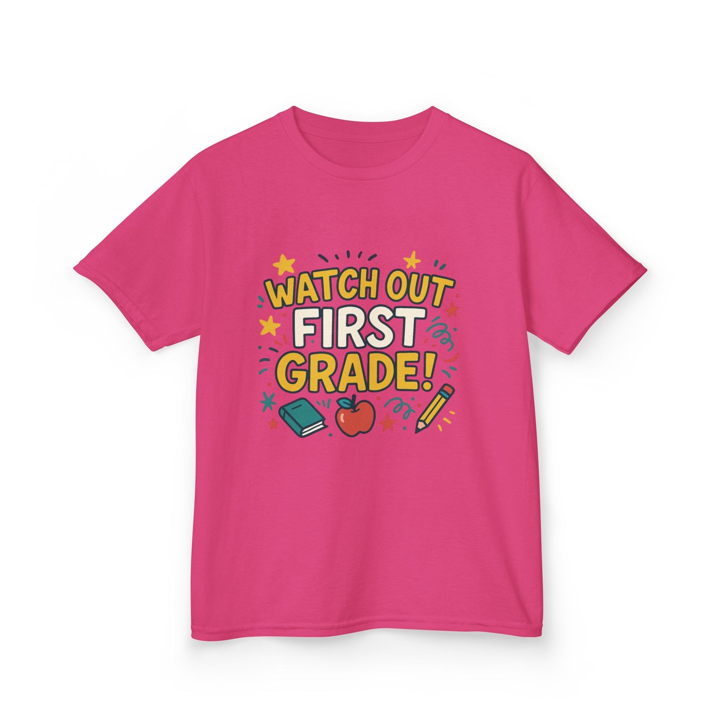 Kids First Grade Tee, Fun Kids Shirt, Back to School Tee, Motivational Kids T-Shirt, Gift for Young Students, Classroom Apparel
