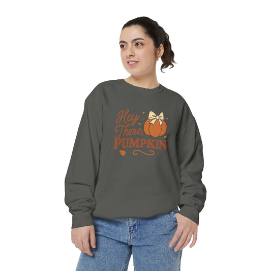 Hey There Pumpkin Comfort Colors Sweatshirt, Fall Fashion, Halloween Gift, Cozy Autumn Wear, Unisex Sweatshirt, Gift for Her