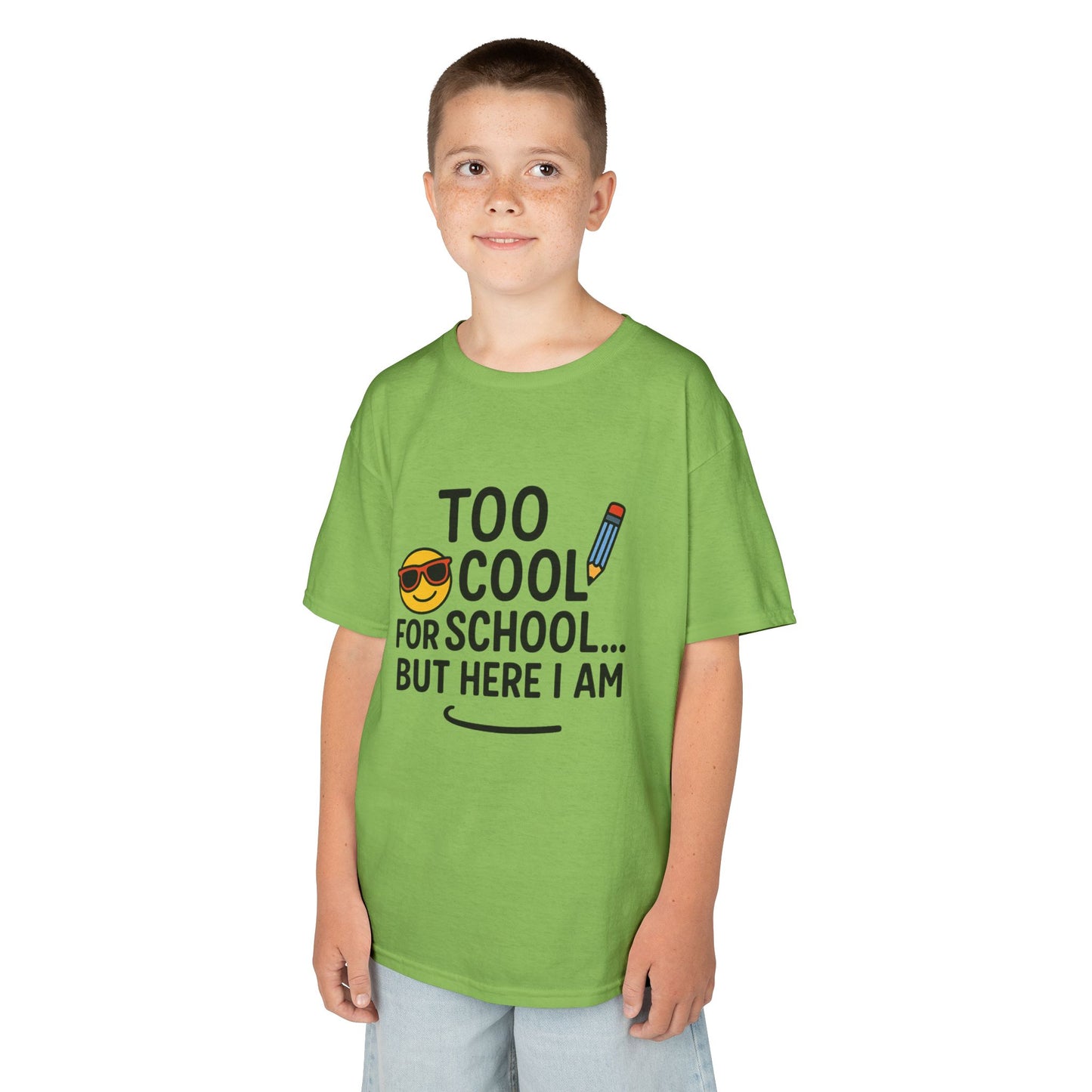 Kids Fun Tee: 'Too Cool for School' Graphic Shirt, Kids Tops, Back to School Wear, Birthday Gift, Casual Apparel