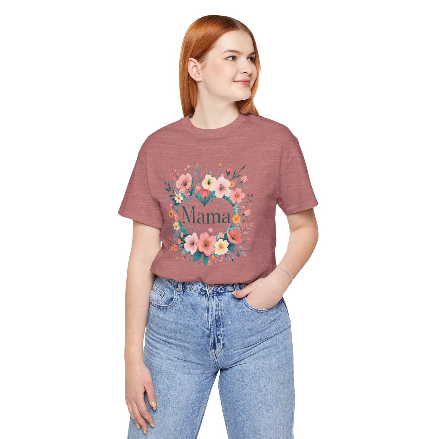 Floral Mama Tee - Perfect Gift for Moms, Mothers Day Shirt, Casual Wear, Birthday Surprise, Family Gathering
