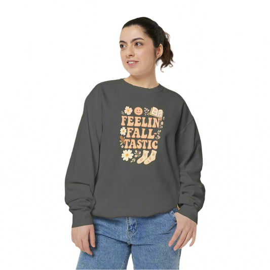 Fall-Tastic Comfort Colors Sweatshirt, Cozy Fall Jumper, Autumn Vibes Pullover, Unisex Sweater for Fall, Warm Sweatshirt for Fall Season