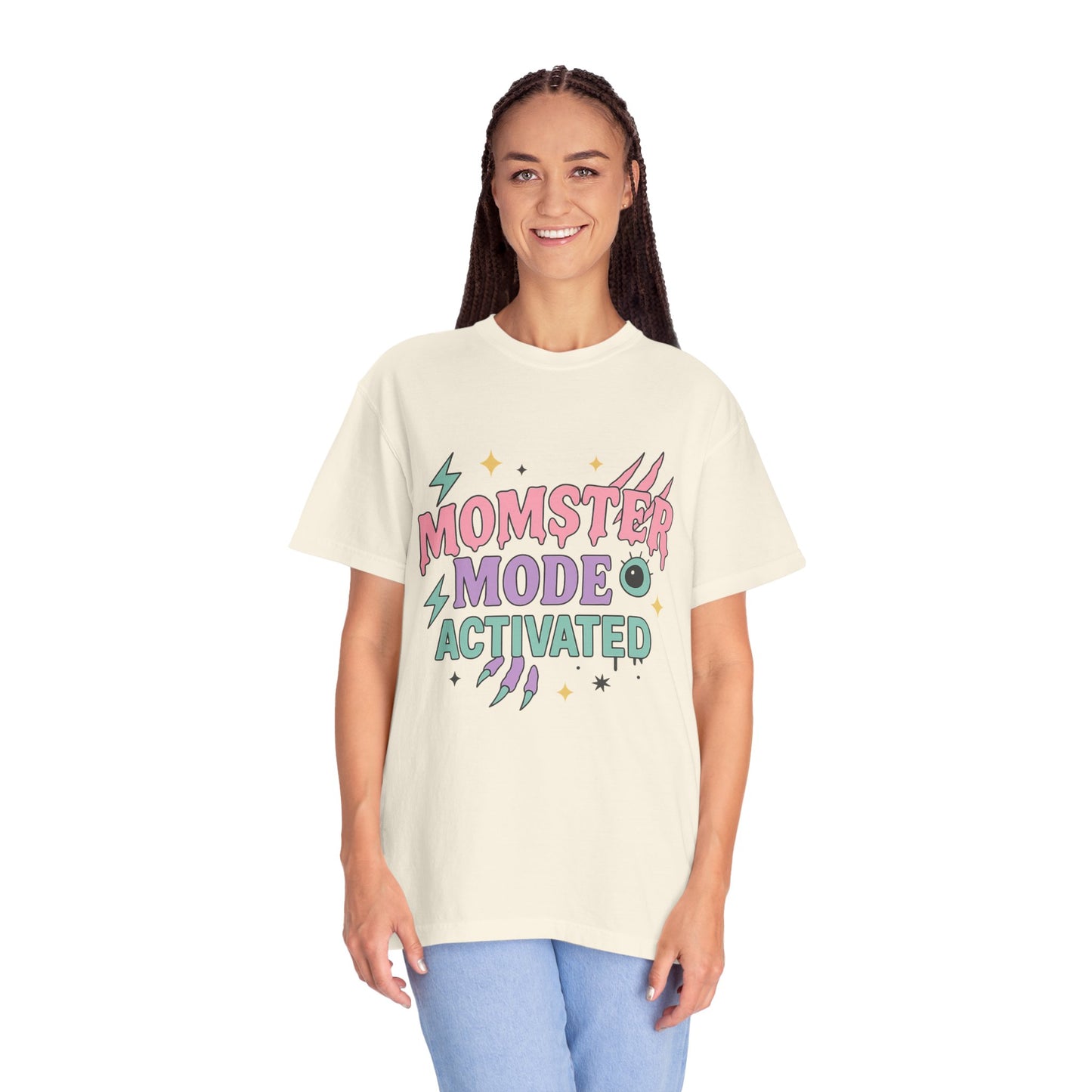 Momster Mode Activated Comfort Colors T-Shirt, Funny Mom Tee, Gift for Moms, Unisex Graphic Shirt, Parenting Humor Apparel