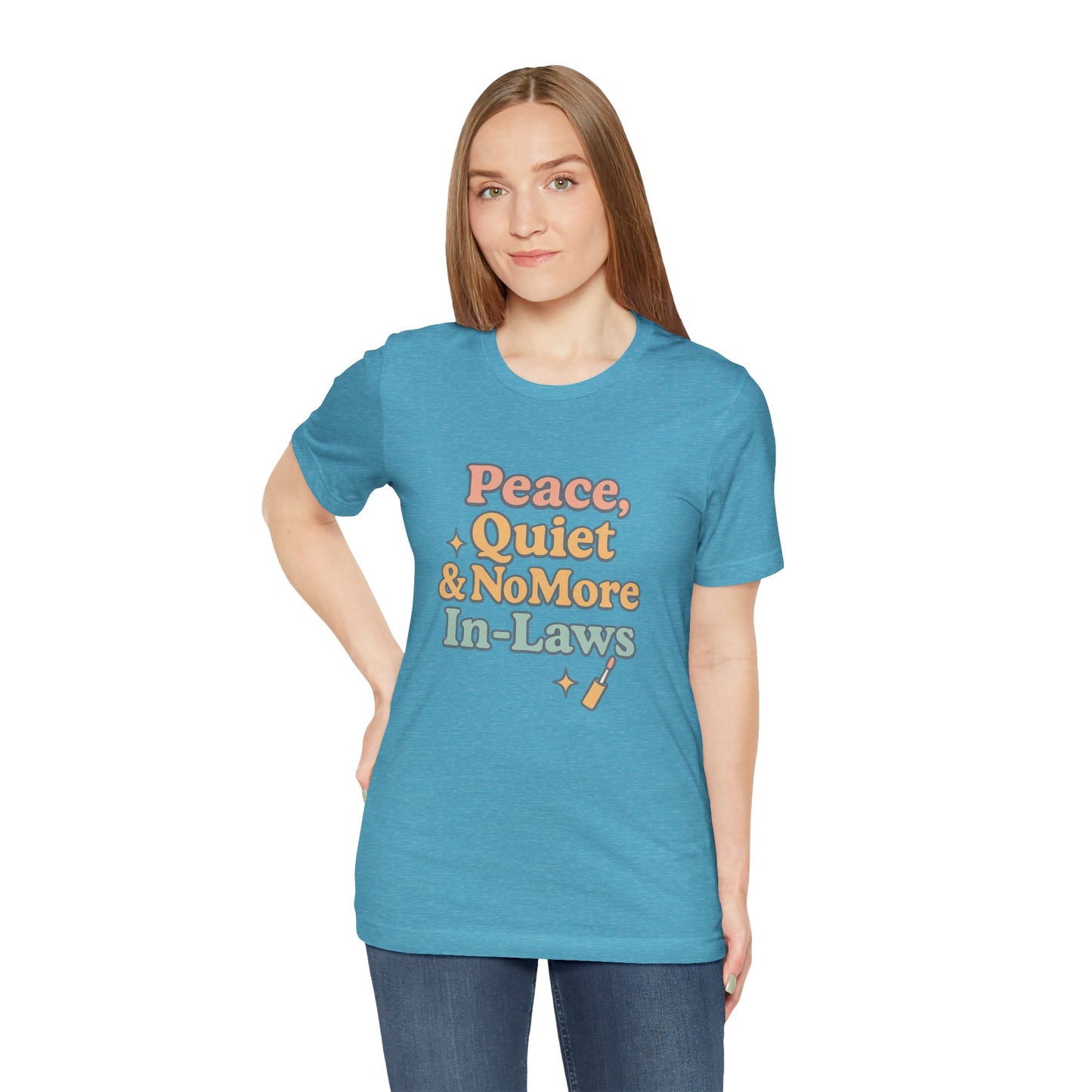Peaceful In-Law Short Sleeve Tee, Funny Family T-Shirt, Gift for Dad, Relaxation Shirt, Casual Wear, Unisex Tee, Comfort Tee