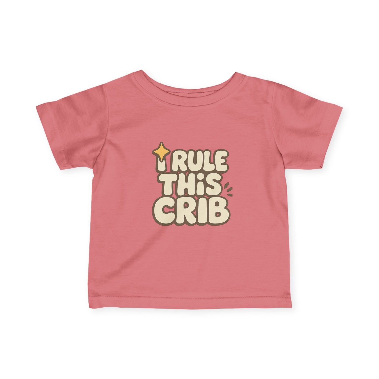 Funny Infant Tee, I Rule This Crib Shirt, Baby Gift, Cute Toddler Clothing, Newborn Outfit, Baby Shower Present, Kids Fashion
