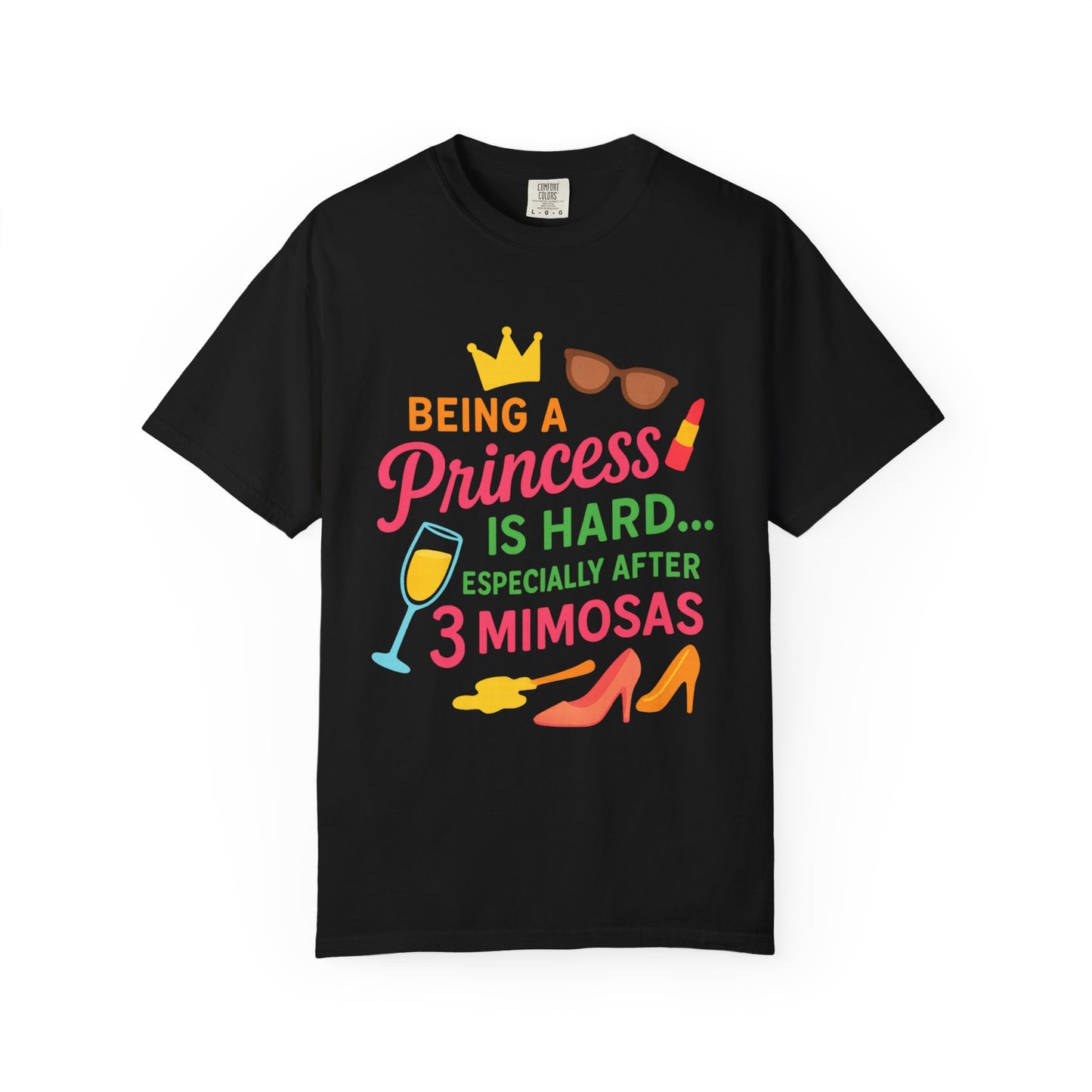 Fun Princess after Mimosas T-Shirt, Cute Gift for Her, Birthday Celebration Tee, Casual Summer Top, Girls' Night Out Shirt