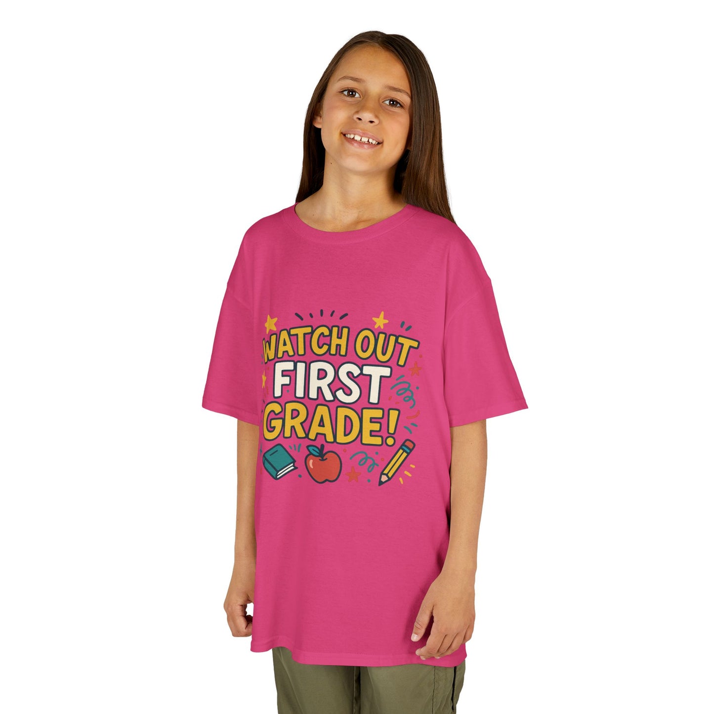 Kids First Grade Tee, Fun Kids Shirt, Back to School Tee, Motivational Kids T-Shirt, Gift for Young Students, Classroom Apparel