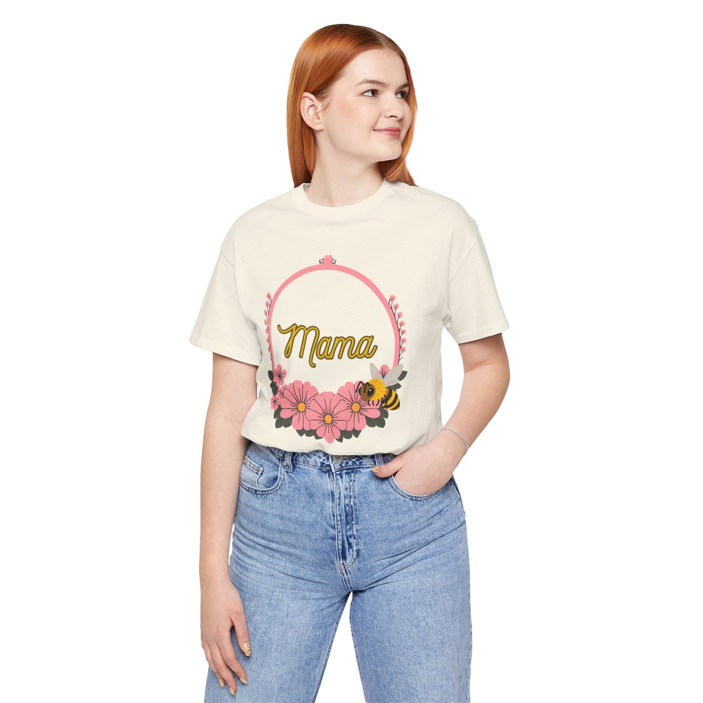Mama Floral Bee Tee, Mother's Day Gift, Unisex Shirt, Spring Fashion, Cute Mom Shirt, Gift for Mom, Floral Design Tee