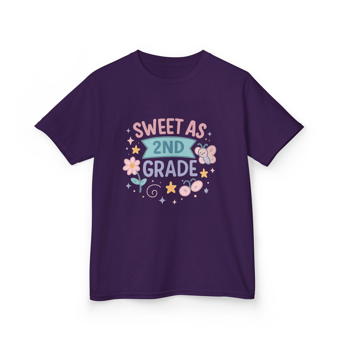 Sweet as 2nd Grade Kids Tee, Cute Kids T-Shirt, Back to School Shirt, Butterfly Design, Kids Gift, Spring Outfit, Children's Apparel