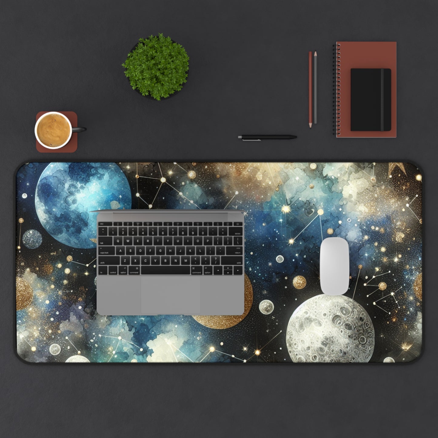 Cosmic Galaxy Desk Mat - Space-Themed Desk Accessories, Unique Gifts for Students, Home Office Decor, Gamer Mat, Astronomy Lovers