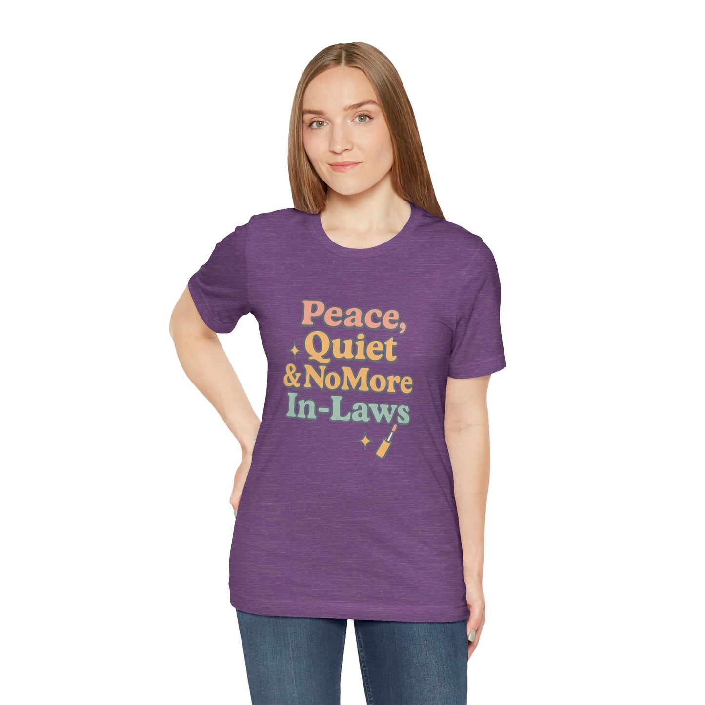 Peaceful In-Law Short Sleeve Tee, Funny Family T-Shirt, Gift for Dad, Relaxation Shirt, Casual Wear, Unisex Tee, Comfort Tee