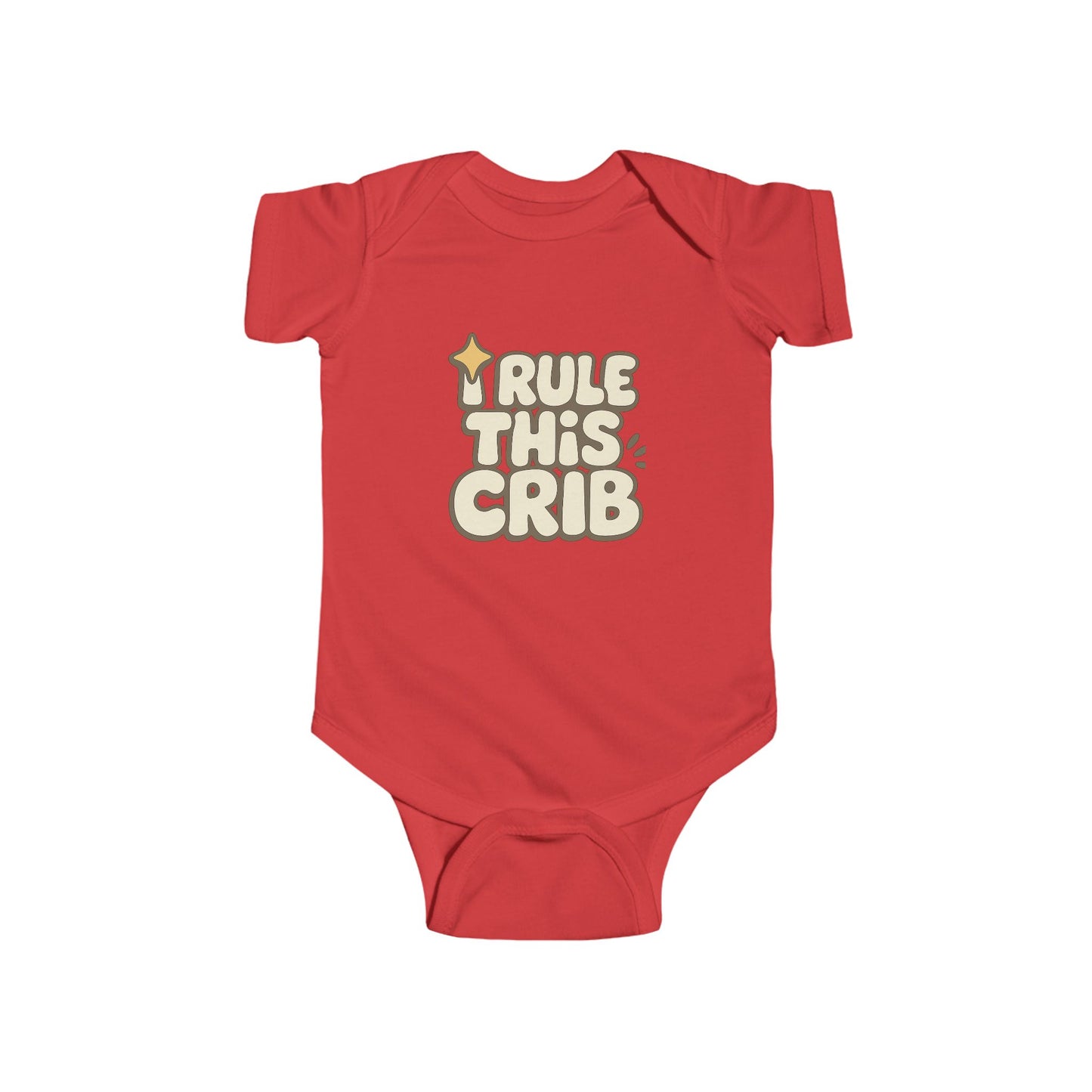 Infant Bodysuit - "Rule This Crib" - Adorable Baby Gift, Newborn Apparel, Cute Infant Outfit, Baby Shower Gift, Funny Baby Clothes