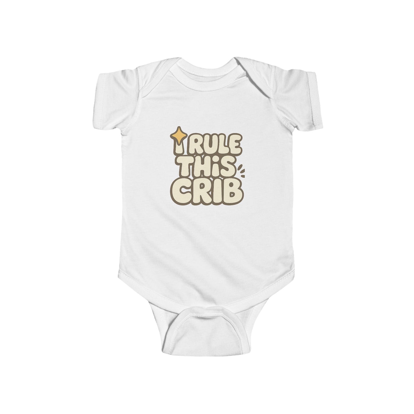 Infant Bodysuit - "Rule This Crib" - Adorable Baby Gift, Newborn Apparel, Cute Infant Outfit, Baby Shower Gift, Funny Baby Clothes
