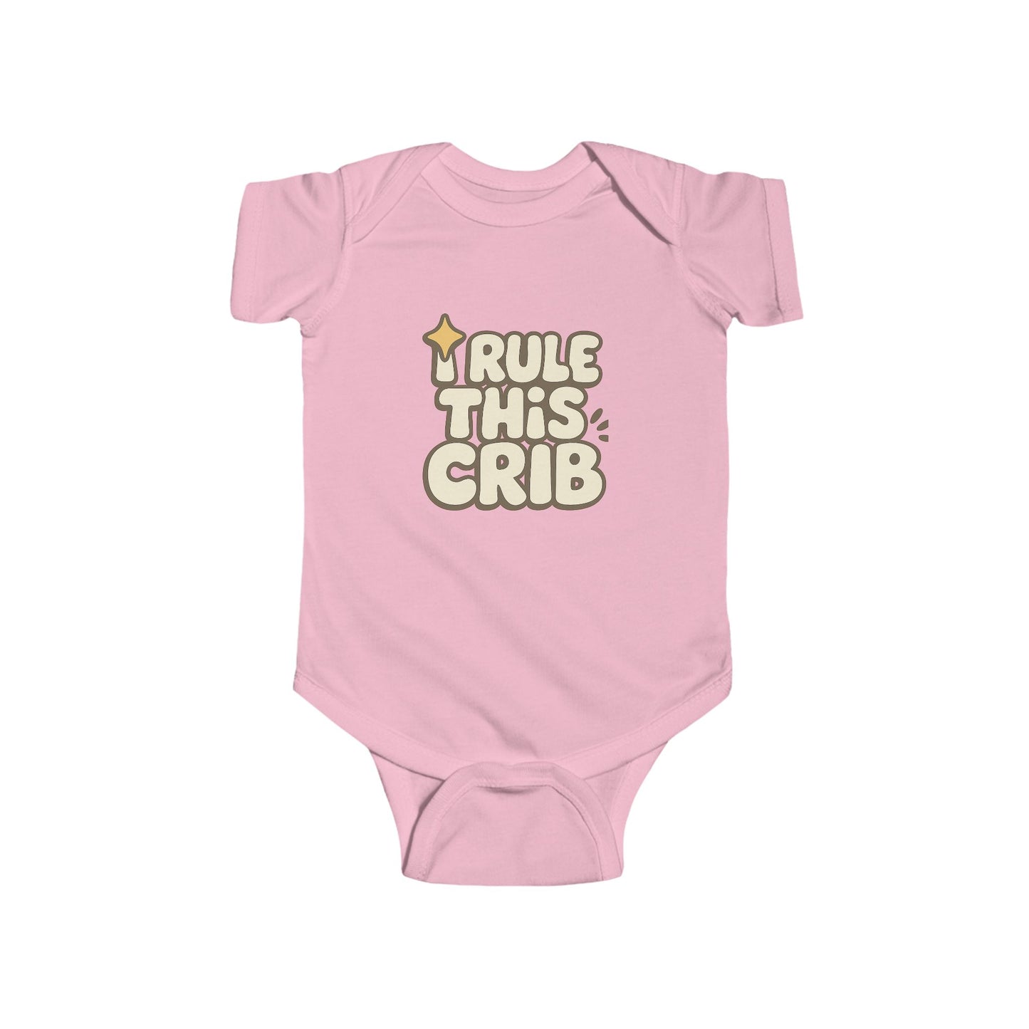 Infant Bodysuit - "Rule This Crib" - Adorable Baby Gift, Newborn Apparel, Cute Infant Outfit, Baby Shower Gift, Funny Baby Clothes