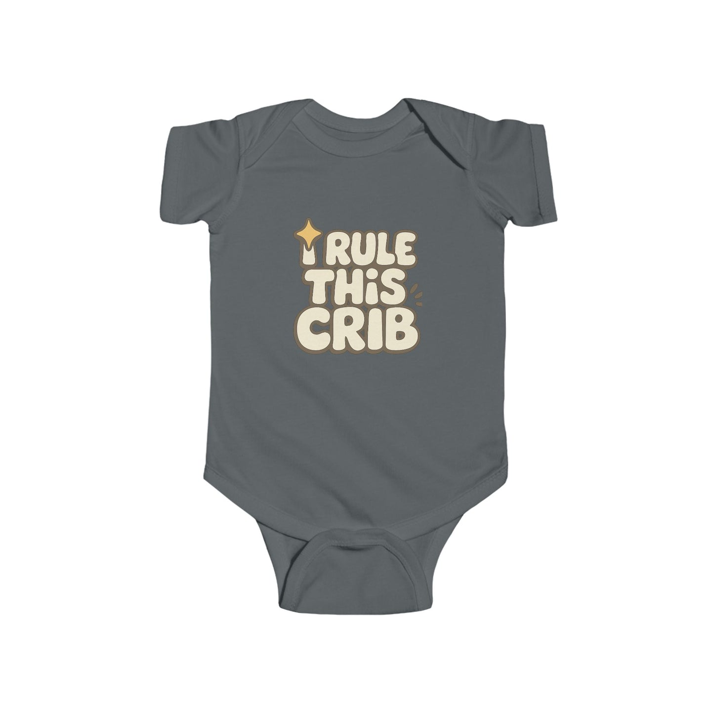 Infant Bodysuit - "Rule This Crib" - Adorable Baby Gift, Newborn Apparel, Cute Infant Outfit, Baby Shower Gift, Funny Baby Clothes