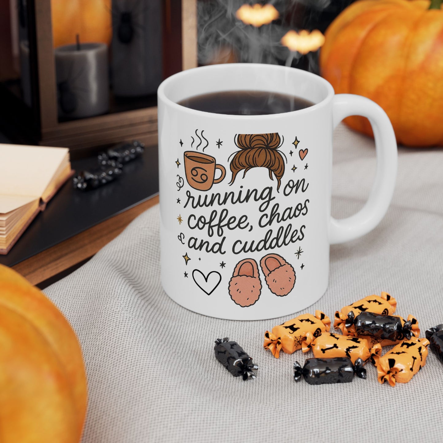 Cozy Ceramic Mug: Perfect for Caffeine Lovers, Coffee Enthusiasts, Gift for Friends, Home Office Accessories, Cute Mug