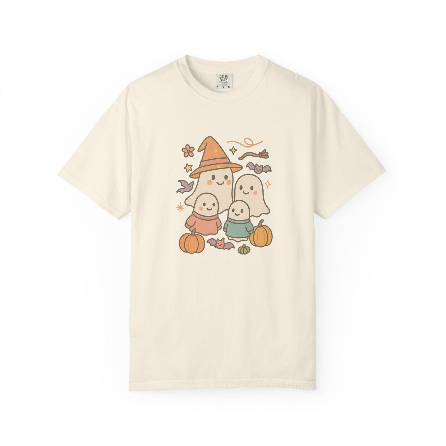 Adorable Halloween Ghost Family Comfort Colors T-Shirt, Cute Fall Tee, Halloween Costume, Unisex Gift, Spooky Season Fun