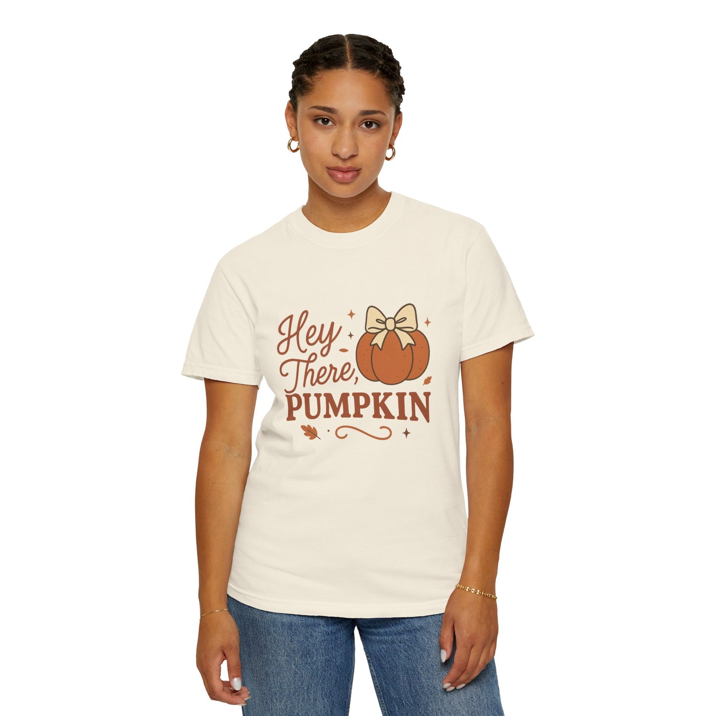 Hey There Pumpkin Comfort Colors T-Shirt, Cozy Autumn Tee for Halloween, Pumpkin Lover Gift, Fall Celebration Top, Seasonal Wear